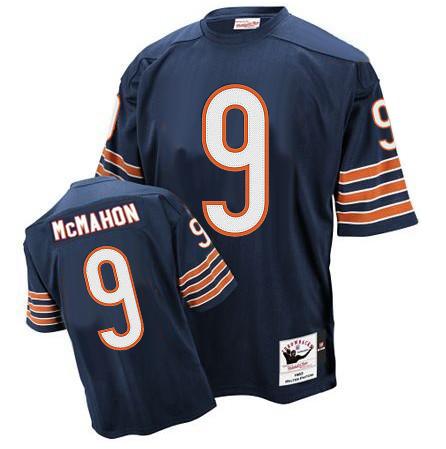 Mitchell and Ness Chicago Bears #9 Jim McMahon Blue Team Color Authentic Throwback NFL Jersey
