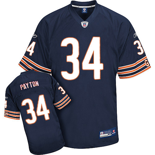 Reebok Chicago Bears #34 Walter Payton Blue Team Color Authentic Throwback NFL Jersey