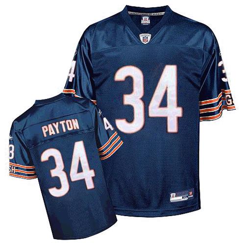 Youth Reebok Chicago Bears #34 Walter Payton Blue Team Color Premier EQT Throwback NFL Jersey