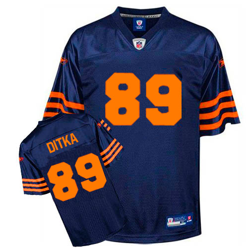Reebok Chicago Bears #89 Mike Ditka Blue/Orange 1940s Replica Throwback NFL Jersey
