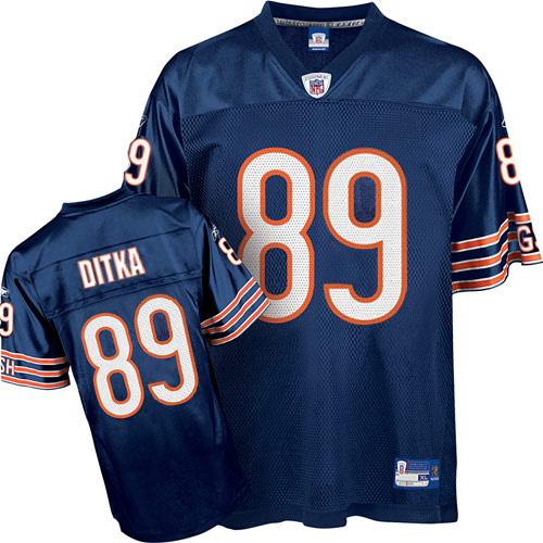 Reebok Chicago Bears #89 Mike Ditka Blue Team Color Replica Throwback NFL Jersey