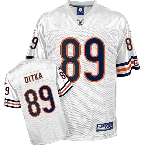 Reebok Chicago Bears #89 Mike Ditka White Premier EQT Throwback NFL Jersey