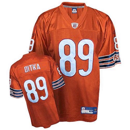 Reebok Chicago Bears #89 Mike Ditka Orange Premier EQT NFL Alternate Jersey