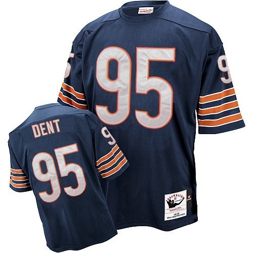 Mitchell and Ness Chicago Bears #95 Richard Dent Blue Team Color Authentic Throwback NFL Jersey