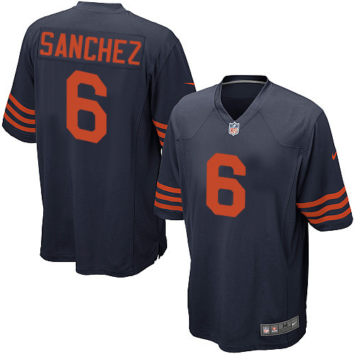 Men's Nike Chicago Bears #6 Mark Sanchez Game Navy Blue Alternate NFL Jersey