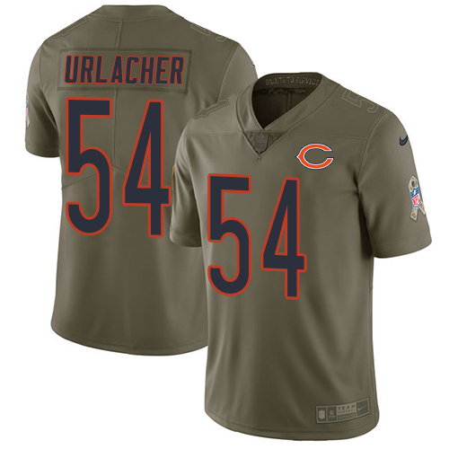 Men's Nike Chicago Bears #54 Brian Urlacher Limited Olive 2017 Salute to Service NFL Jersey