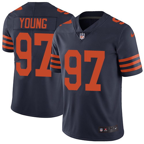 Youth Nike Chicago Bears #97 Willie Young Navy Blue Alternate Vapor Untouchable Elite Player NFL Jersey
