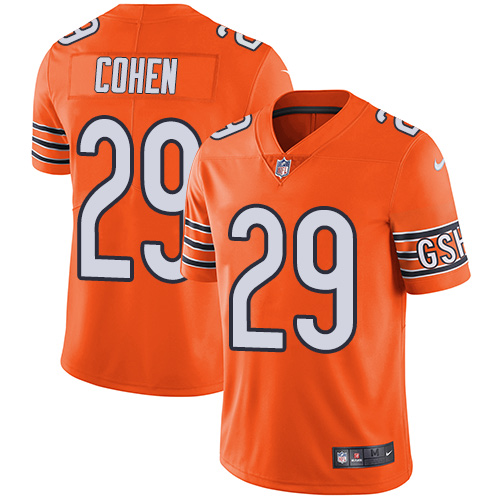 Men's Nike Chicago Bears #29 Tarik Cohen Elite Orange Rush Vapor Untouchable NFL Jersey