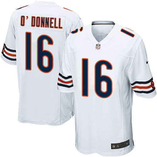 Men's Nike Chicago Bears #16 Pat O'Donnell Game White NFL Jersey