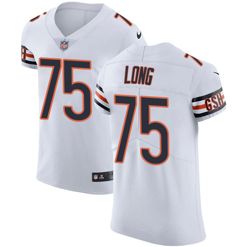 Men's Nike Chicago Bears #75 Kyle Long Elite White NFL Jersey
