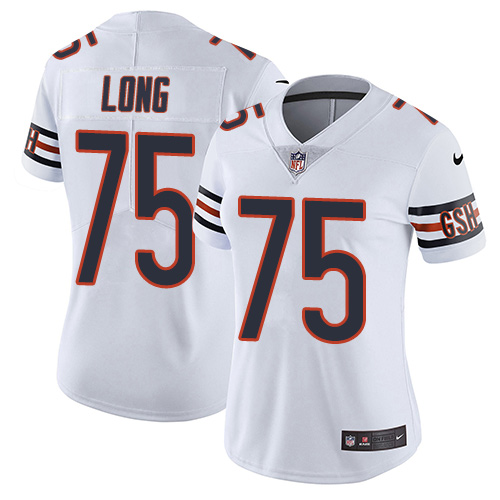 Women's Nike Chicago Bears #75 Kyle Long White Vapor Untouchable Elite Player NFL Jersey