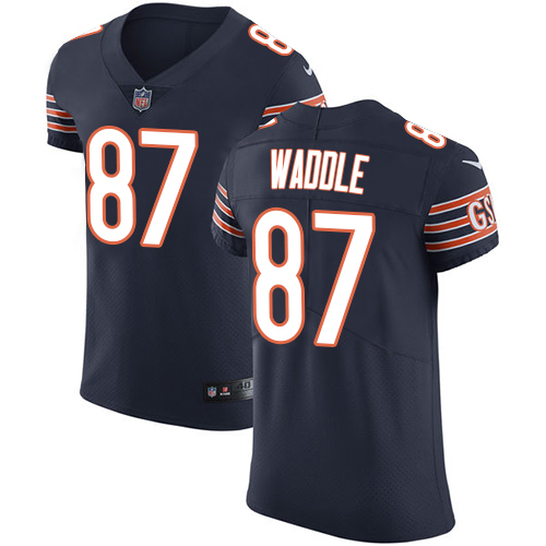 Men's Nike Chicago Bears #87 Tom Waddle Navy Blue Team Color Vapor Untouchable Elite Player NFL Jersey