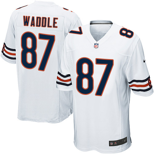 Men's Nike Chicago Bears #87 Tom Waddle Game White NFL Jersey