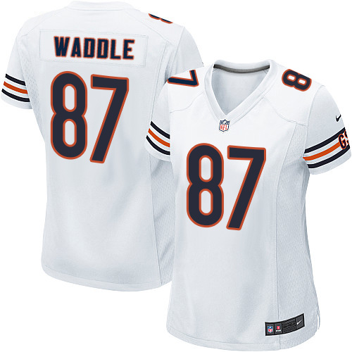 Women's Nike Chicago Bears #87 Tom Waddle Game White NFL Jersey