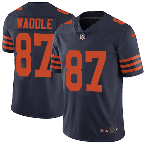 Youth Nike Chicago Bears #87 Tom Waddle Navy Blue Alternate Vapor Untouchable Limited Player NFL Jersey