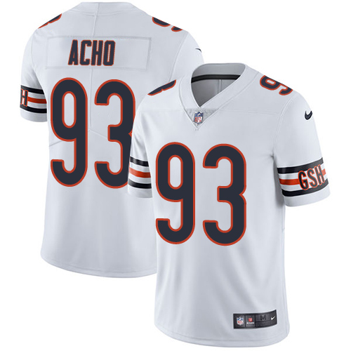 Men's Nike Chicago Bears #93 Sam Acho White Vapor Untouchable Limited Player NFL Jersey