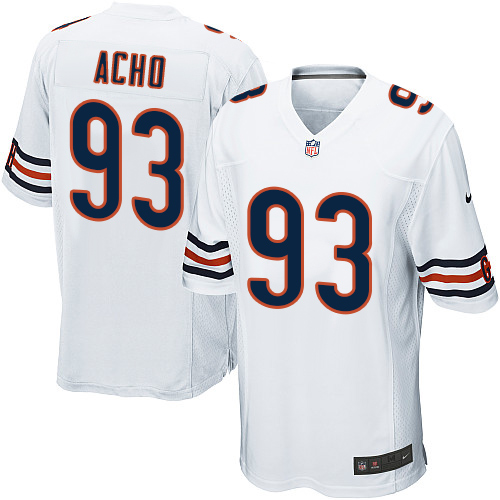 Men's Nike Chicago Bears #93 Sam Acho Game White NFL Jersey