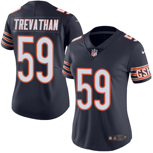 Women's Nike Chicago Bears #59 Danny Trevathan Navy Blue Team Color Vapor Untouchable Limited Player NFL Jersey