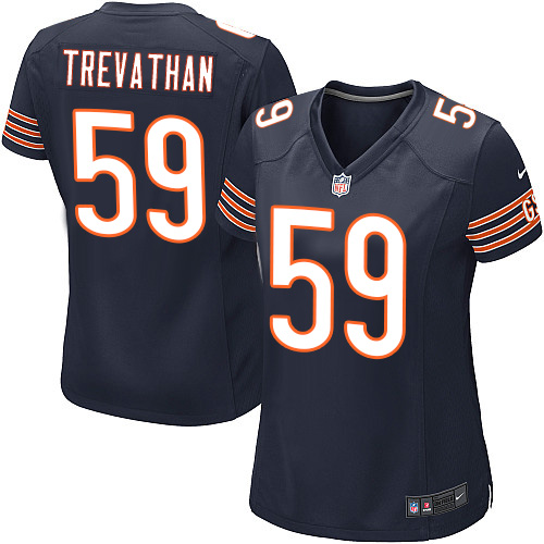 Women's Nike Chicago Bears #59 Danny Trevathan Game Navy Blue Team Color NFL Jersey