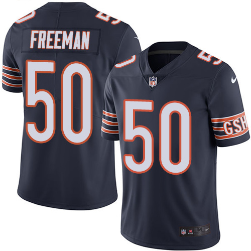 Men's Nike Chicago Bears #50 Jerrell Freeman Navy Blue Team Color Vapor Untouchable Limited Player NFL Jersey