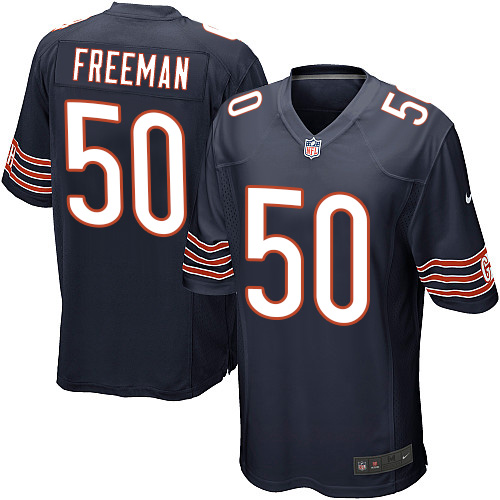 Men's Nike Chicago Bears #50 Jerrell Freeman Game Navy Blue Team Color NFL Jersey