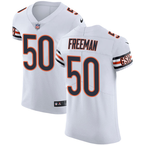 Men's Nike Chicago Bears #50 Jerrell Freeman Elite White NFL Jersey