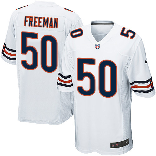 Men's Nike Chicago Bears #50 Jerrell Freeman Game White NFL Jersey