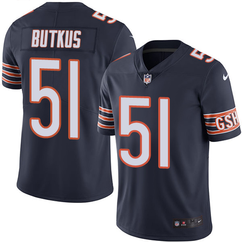 Youth Nike Chicago Bears #51 Dick Butkus Navy Blue Team Color Vapor Untouchable Limited Player NFL Jersey