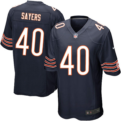 Men's Nike Chicago Bears #40 Gale Sayers Game Navy Blue Team Color NFL Jersey