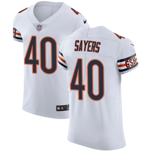 Men's Nike Chicago Bears #40 Gale Sayers Elite White NFL Jersey