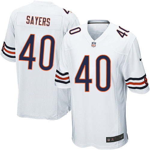 Men's Nike Chicago Bears #40 Gale Sayers Game White NFL Jersey