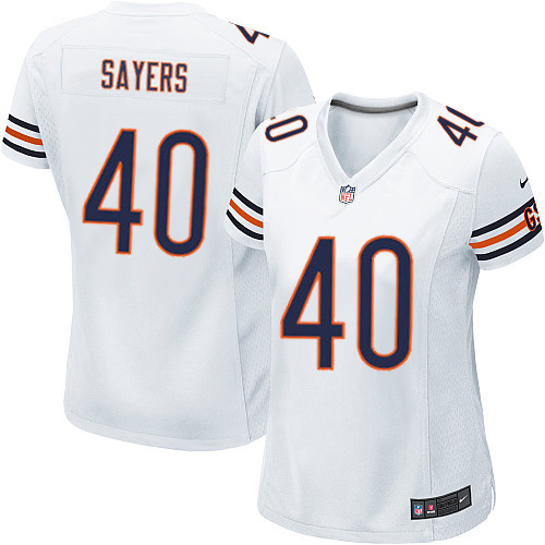 Women's Nike Chicago Bears #40 Gale Sayers Game White NFL Jersey