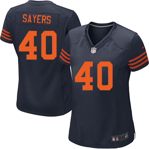 Women's Nike Chicago Bears #40 Gale Sayers Game Navy Blue Alternate NFL Jersey