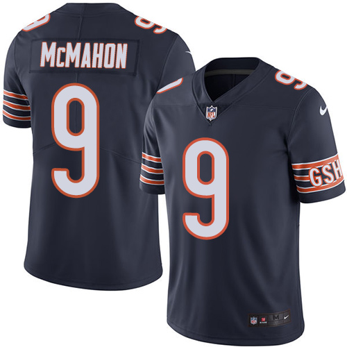 Men's Nike Chicago Bears #9 Jim McMahon Navy Blue Team Color Vapor Untouchable Limited Player NFL Jersey