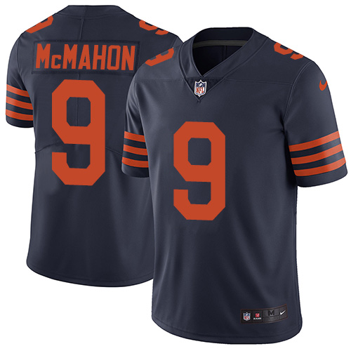 Men's Nike Chicago Bears #9 Jim McMahon Navy Blue Alternate Vapor Untouchable Limited Player NFL Jersey