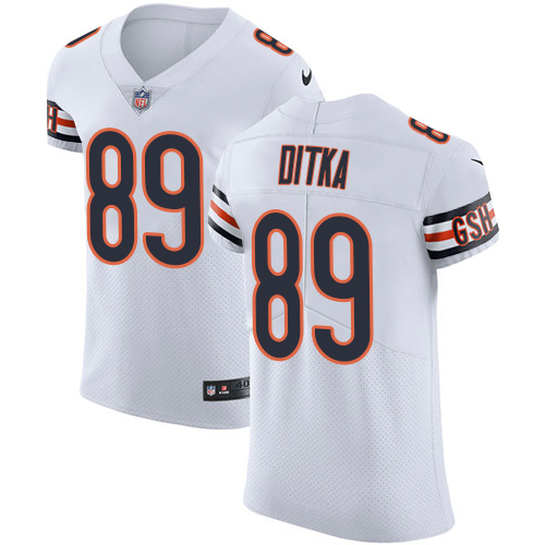 Men's Nike Chicago Bears #89 Mike Ditka Elite White NFL Jersey