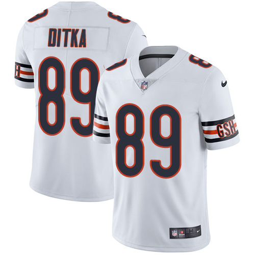 Men's Nike Chicago Bears #89 Mike Ditka White Vapor Untouchable Limited Player NFL Jersey