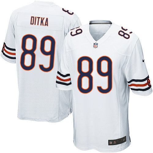 Men's Nike Chicago Bears #89 Mike Ditka Game White NFL Jersey