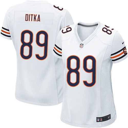 Women's Nike Chicago Bears #89 Mike Ditka Game White NFL Jersey