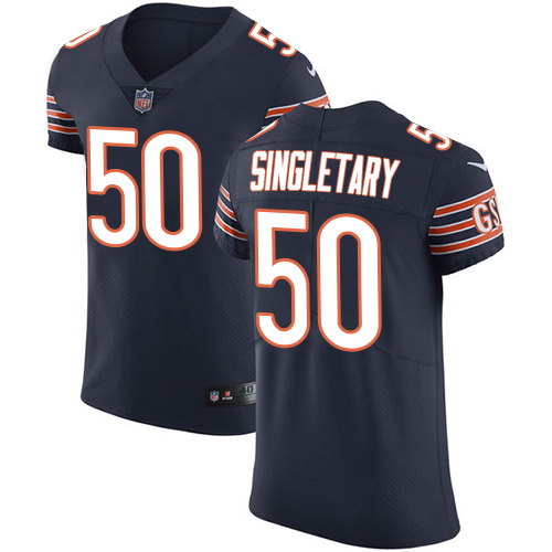 Men's Nike Chicago Bears #50 Mike Singletary Navy Blue Team Color Vapor Untouchable Elite Player NFL Jersey