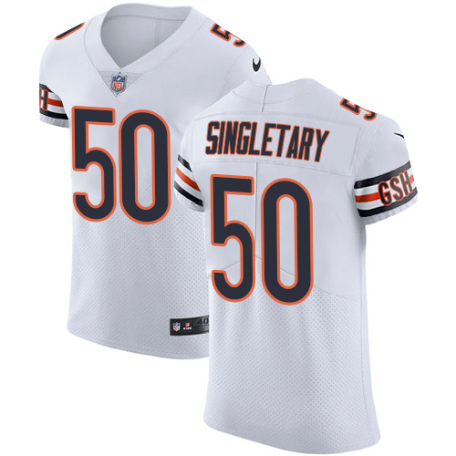 Men's Nike Chicago Bears #50 Mike Singletary Elite White NFL Jersey