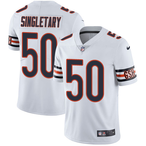 Men's Nike Chicago Bears #50 Mike Singletary White Vapor Untouchable Limited Player NFL Jersey