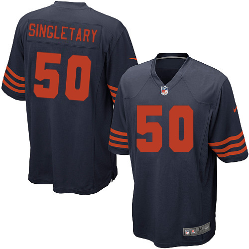Men's Nike Chicago Bears #50 Mike Singletary Game Navy Blue Alternate NFL Jersey