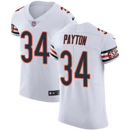 Men's Nike Chicago Bears #34 Walter Payton Elite White NFL Jersey