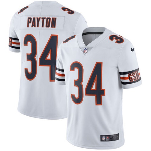 Youth Nike Chicago Bears #34 Walter Payton White Vapor Untouchable Elite Player NFL Jersey