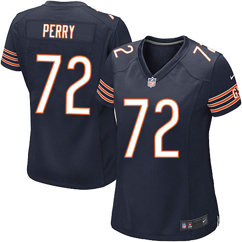 Women's Nike Chicago Bears #72 William Perry Game Navy Blue Team Color NFL Jersey