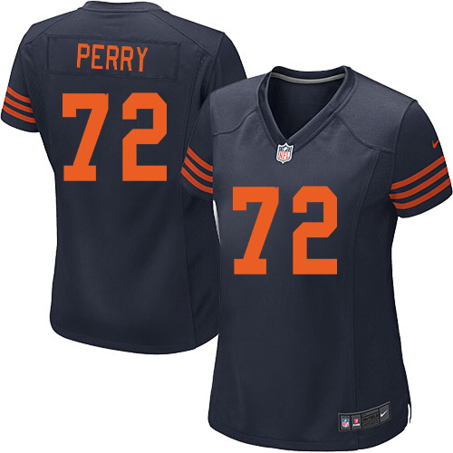 Women's Nike Chicago Bears #72 William Perry Game Navy Blue Alternate NFL Jersey