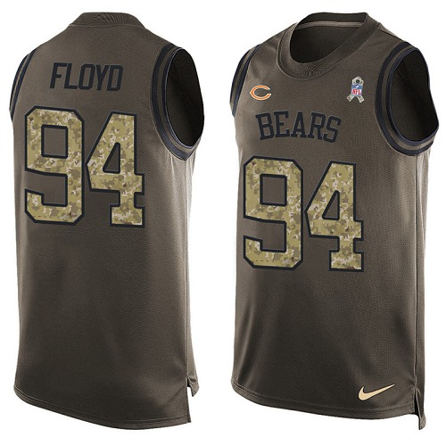 Men's Nike Chicago Bears #94 Leonard Floyd Limited Green Salute to Service Tank Top NFL Jersey