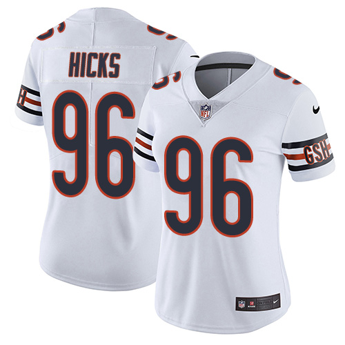 Women's Nike Chicago Bears #96 Akiem Hicks White Vapor Untouchable Elite Player NFL Jersey