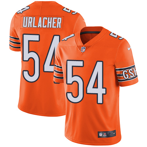 Men's Nike Chicago Bears #54 Brian Urlacher Elite Orange Rush Vapor Untouchable NFL Jersey